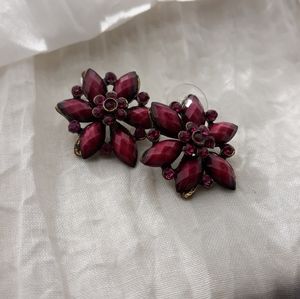 ❤ Vintage Pink/Red Petal Earrings